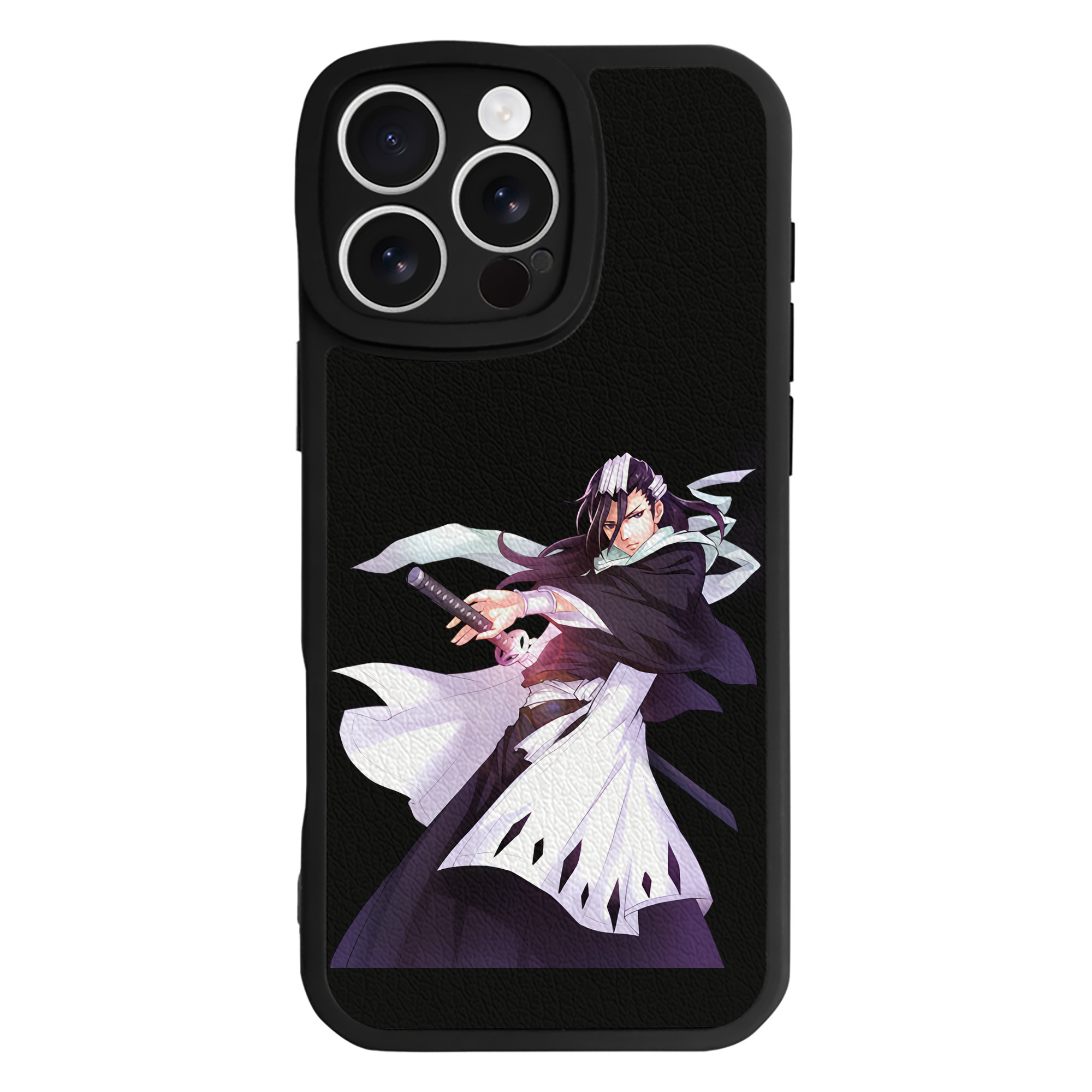 （画像用） ブリーチ くちき びゃくや BLEACH Kuchiki Byakuya 【iPhone 16シリーズ対応】シリコンスマホケース（レザー調） 材質：シリコン